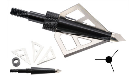 купите Наконечники охотничьи TP216 фиксированные, 100 гран, 3 лезвия (6 шт.) в Москве